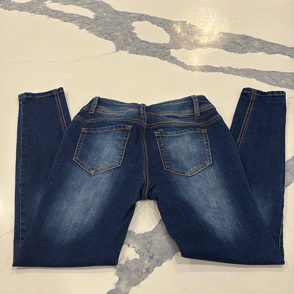 ENCORE DARK DENIM SIZE 5 BLUE SKINNY JEANS  👖 LIKE NEW